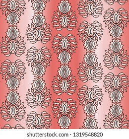 Seamless floral living coral pattern vector