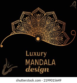Seamless floral mandala design vector 