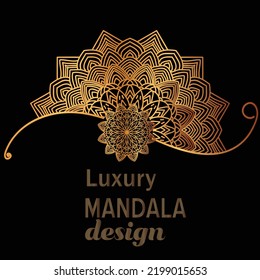 Seamless floral mandala design vector 