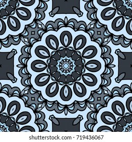 Seamless Floral mandala ornament. vector. design element for print, fabric, wallpaper