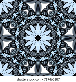 Seamless Floral mandala ornament. vector. design element for print, fabric, wallpaper