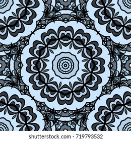 Seamless Floral mandala ornament. vector. design element for print, fabric, wallpaper