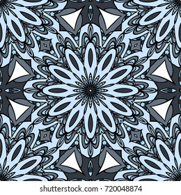 Seamless Floral mandala ornament. vector. design element for print, fabric, wallpaper
