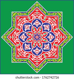 Nahtlose florale Mandala-Muster, Hintergrunddesign, Vektorgrafik,