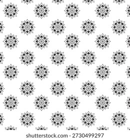 Fondo de patrón de mandala floral sin costuras