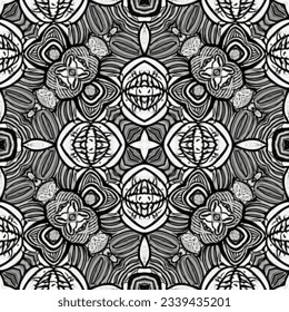 Seamless Floral Mandala Pattern Design 