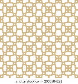 Patrón de malla floral sin soldadura. Ilustración vectorial árabe con formas geométricas. El fondo se utiliza para el papel de pared, la ropa, los textiles, el mobiliario, la tela, la cubierta y el diseño de la moqueta. Ornamento dorado