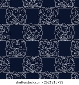 seamless floral minimalist pattern design, geometric abstract pattern, colorful fabric background, This designs are suitable for fashion and can be used in making clothes. design 021