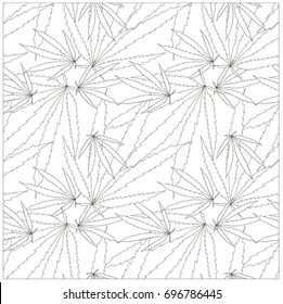 Seamless floral monochrome pattern stock vector illustration