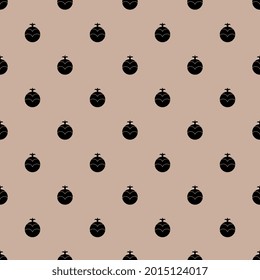 Seamless floral monochrome polka dot pattern with stylized pomegranate fruit or berry. Ancient Greek botanical motif.
