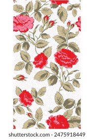 Seamless Floral Motif repeat pattern