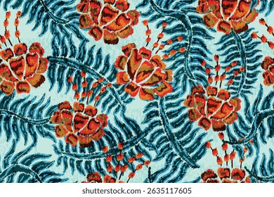 seamless floral motif in vector suitable for fabric, background, wallpaper, covers, etc	