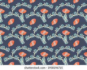 Seamless floral motifs assemble flowers and leaves for backgrounds, fabric prints, wrapping paper, t-shirt designs, digital prints, covers, cards, wallpapers  and more.