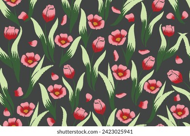 seamless floral motifs suitable for fabric, wrapping, covers, etc
