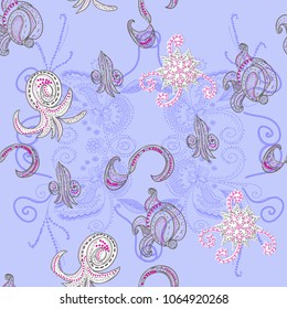 Seamless floral oriental pattern. Can be used as pattern for packing paper, cards
