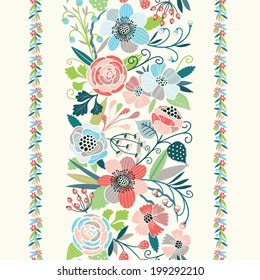 Seamless floral ornament