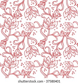 Seamless floral ornament
