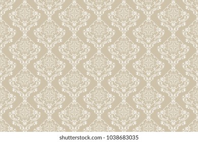 Seamless floral ornament on background. Contemporary pattern. Wallpaper pattern. Trendy wallpaper pattern