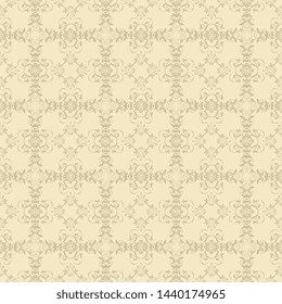 Seamless floral ornament on background. Template for your design. Seamless wallpaper pattern. Vector illustration