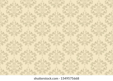 Seamless floral ornament on background. Wallpaper pattern. Cute vector illustration