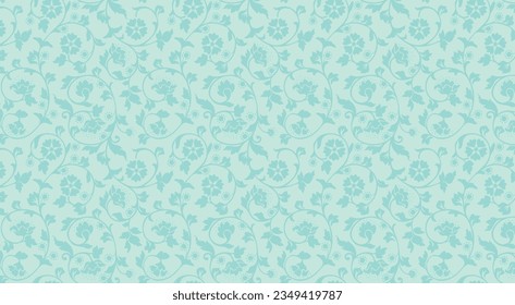 Seamless floral ornament on background. Wallpaper pattern vector.