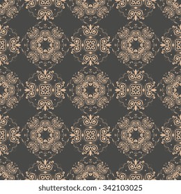 Seamless floral ornament on background. Wallpaper pattern