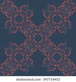 Seamless floral ornament on background. Wallpaper pattern