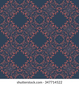 Seamless floral ornament on background. Wallpaper pattern