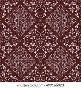 Seamless floral ornament on background. Wallpaper pattern