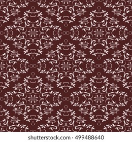 Seamless floral ornament on background. Wallpaper pattern