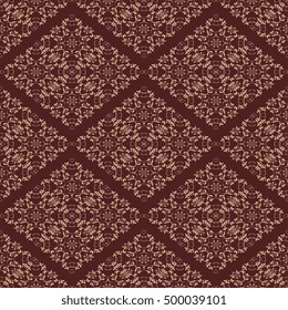 Seamless floral ornament on background. Wallpaper pattern