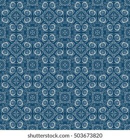 Seamless floral ornament on background. Wallpaper pattern