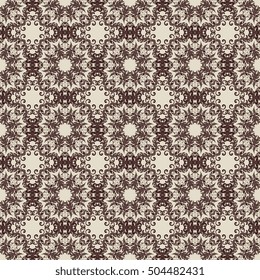 Seamless floral ornament on background. Wallpaper pattern