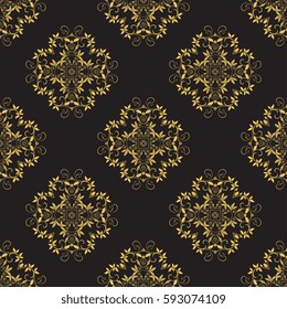 Seamless floral ornament on background. Wallpaper pattern