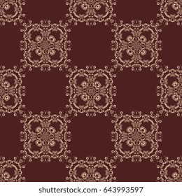 Seamless floral ornament on background. Wallpaper pattern