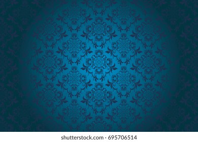 Seamless floral ornament on background. Wallpaper pattern