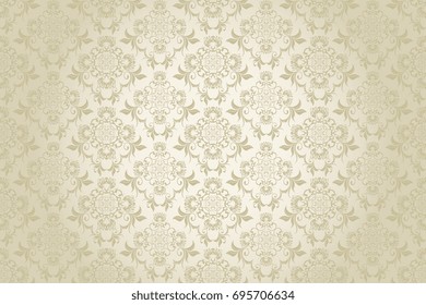 Seamless floral ornament on background. Wallpaper pattern