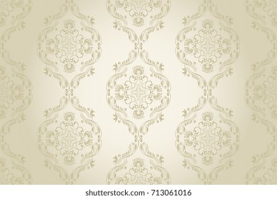 Seamless floral ornament on background. Wallpaper pattern