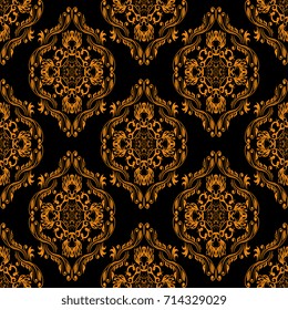 Seamless floral ornament on background. Wallpaper pattern