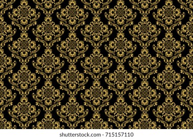 Seamless Floral Ornament On Background Wallpaper Stock Vector (Royalty ...