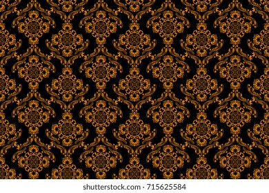 Seamless floral ornament on background. Wallpaper pattern