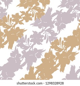 
Seamless floral ornament on a white background. Endless textures for  fabrics, tiles, invitations, advertisements, wallpaper on the wall.