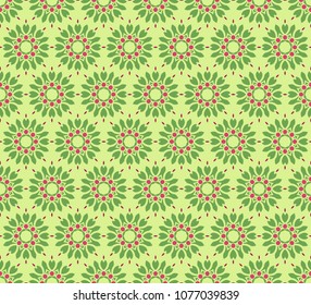 seamless floral ornament pattern vector illustration