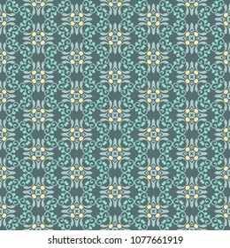 seamless floral ornament pattern vector illustration
