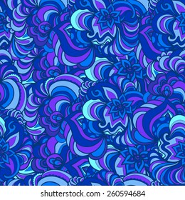Seamless floral ornamental background, vector illustration. 