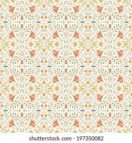 Seamless floral ornamental pattern