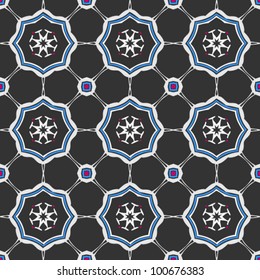 Seamless floral ornamental vintage pattern background vector illustration