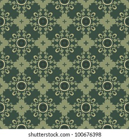 Seamless floral ornamental vintage pattern background vector illustration