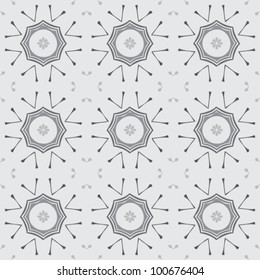Seamless floral ornamental vintage pattern background vector illustration