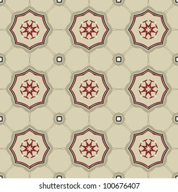 Seamless floral ornamental vintage pattern background vector illustration